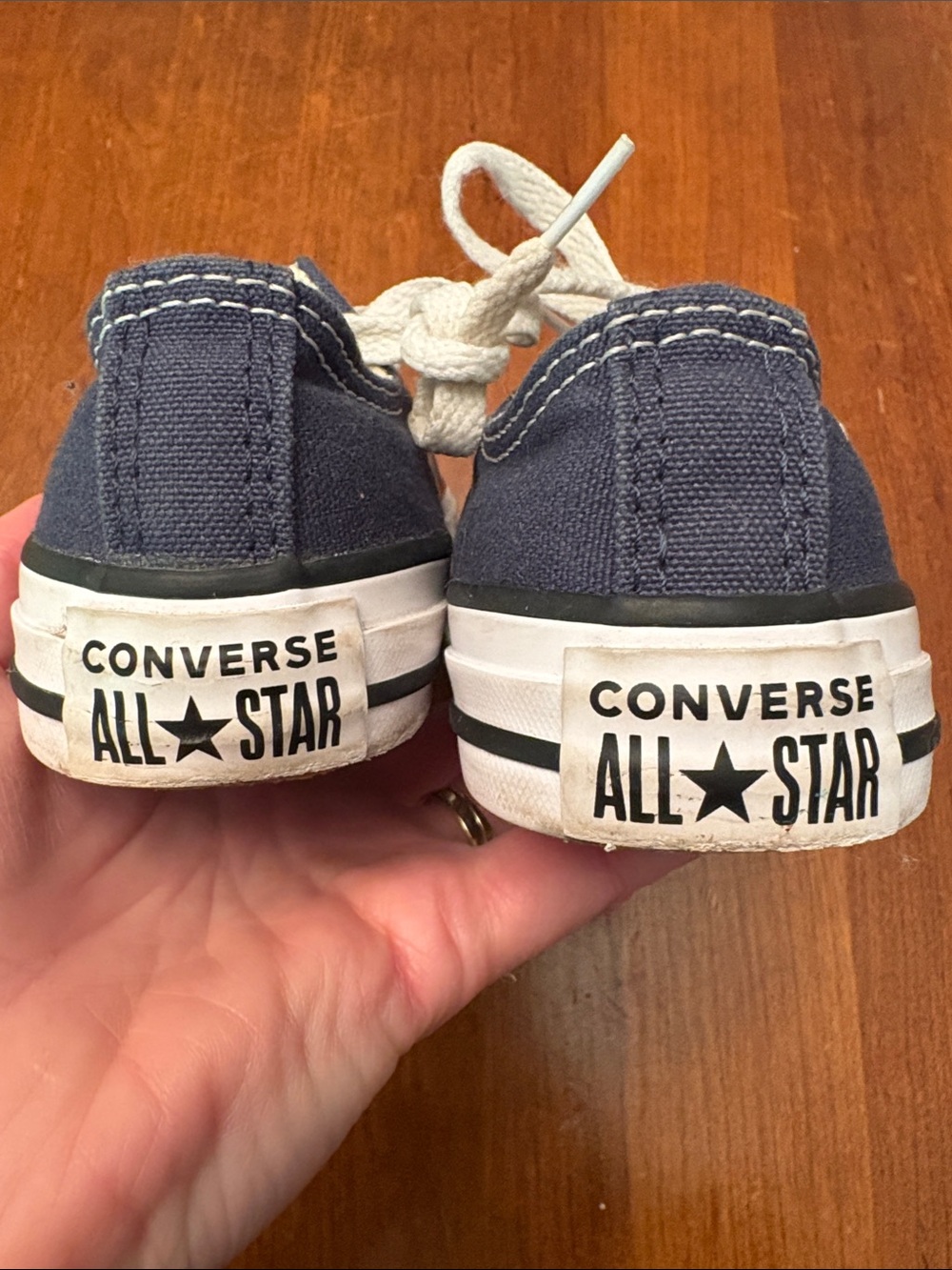 Converse Kids Low-Top Sneakers in Navy and White - Picture 5 of 9